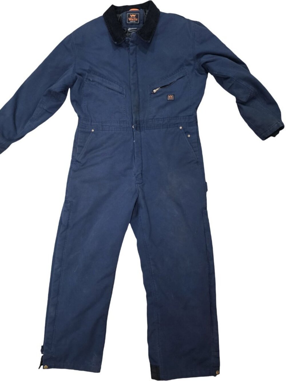 Walls Zero Zone Men's Large Tall Gray Insulated Coveralls Work Quilt Lined